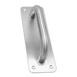 MYiuNuo 1Pieces Sliding Door Handle Heavy Duty Stainless Steel Pull Push Door Handles with Back Plate for Gate Handle Toilet Door Pull Plate Wooden Cabinet Cupboard Handle Hardware (200 x 65 mm)