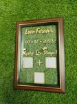 Wooden Couple Thumb Impression Gift (24 Cm X 35 Cm)| Wedding Thumb Print | Couple Gift| Finger Print Gift| Personalized Text | Wooden Frame| Anniversary Gift