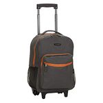 Rockland Rolling Backpack, Charcoal, 17-Inch