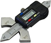 RIVERWELD Digital Readout Welding Gauge Weld Test Ulnar 4 Angle Display on Body: 60°, 70°, 80°, 90° Reading Inch, Metric, Inch Fractional Checks Weld Height Fillet Thickness Bevel Angle