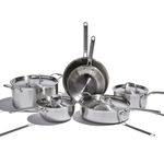 Heritage Steel x Eater 10 Piece Cookware Set | Made in USA | 5 Ply Fully Clad Stainless Steel Cookware Set | Stay Cool Handle | Induction Cookware Set | Non Toxic Cookware Set | Cook like an Eater