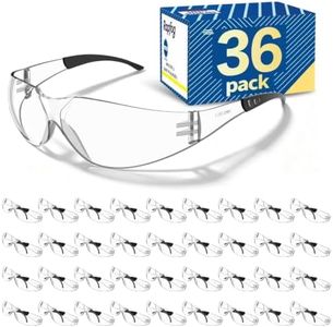 Rapfog Bulk Clear Safety Glasses ANSI Z87.1 for Construction Lab, 36 Pack