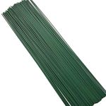 Florist Wire Green Florists Thick Stub Stem Floristry Cut Wire Floral Plant Stakes 16" - 50 Pcs Artificial Flower Handmade DIY Craft (50PCS)