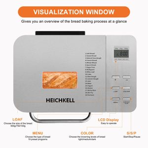KITCANIS 19-in-1 Bread Maker – Multifunctional Automatic Bread Machine