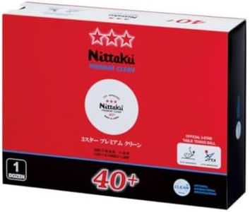 Nitaku NB1701 Table Tennis Balls, 3 Stars, Premium, Clean, 1 Dozen