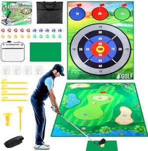 IEEILULU Tapis D'entraînement de Golf, Ensemble de Jeu de Golf, 178 x 120cm Tapis de Golf avec Club, Balles et Tableau D'affichage, Tapis de Golf pour l'intérieur l'extérieur Enfants Adultes