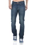 Numero Uno Men Solid Dark Blue Tapered Fit Sustainable Jeans