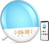 Dekala Sunrise Alarm Clock, Smart Wake Up Light Alarm Clocks for Bedrooms, Teens Heavy Sleepers Kids,Sleep Aid with FM Radio, Sunrise/Sunset Simulation, 4 Alarm Clock, 7 Natural Sounds, APP Control