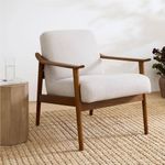 Quick Artsy Wooden Modern Accent Rest Chair for Relax at Home | Modern and Attractive arm Chair for Living Room | Single Seater Armchair (Customization Available)