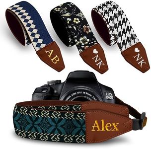 Art Tribute Custom Green Embroidery Camera Strap - Add Your Text and We Make It Especially For You Get Your Own Personalized Stocking Stuffer & Christmas Gift Camera Strap, No Shipping Cost!