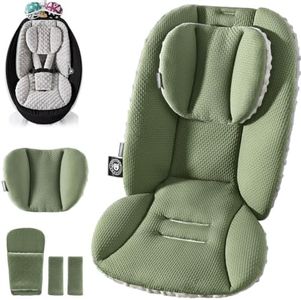mamatepe Infant Car Seat Insert for Newborns, Soft Minky Cushioned Comfort, 2-in-1 Reversible Baby Car Seat Cushion, Fits Strollers, Swings, Rockers, Bouncers & Bassinets, Green