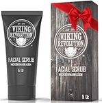 Viking Revolution Microdermabrasion Face Scrub for Men - Facial Cleanser for Skin Exfoliating, Deep Cleansing, Removing Blackheads, Acne, Ingrown Hairs - Men's Face Scrub for Pre-Shave (1 Pack)