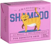 JR Liggett’s Natural Cat Shampoo Bar for Sensitive Skin - 100% Detergent Free, Non-GMO & Biodegradable - Tear-Free, Hypoallergenic Formula Soothes Dry Itchy Skin - Safe for Puppies - 3.5 oz Bar