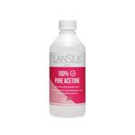 LanSilk, 100% Pure Acetone 250 ml Salon Strength Nail Polish Remover For Nail Lacquer SoakOff Gel Polish Acrylic Nails And Fibreglass Extensions Made In The UK