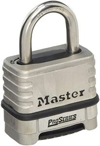 Master Lock Stainless Steel Combination Padlock, 57 mm Size, Silver, 5/16 inch (1174D)