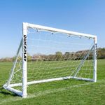 QuickPlay Q-FOLD 6x4 ft Folding Football Goals with Net - Fast Fold Garden Football Goal Posts for Kids, Fold Flat Backyard Football Goal for Home Training