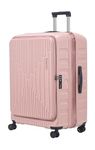 Kaleenie 29 Inch Luggage with Expandable Zipper & Side Opening Design, 50 * 31(35)*76cm, 117L~133L Ligthweight ABS+PC Hardshell Checked Suitcase, Pink