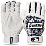 Franklin Sports MLB Digitek Batting Gloves, Adult X-Large, Pair, Gray/White/Black Digi