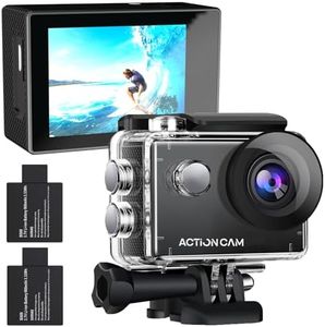 Xilecam Action Camera 1080P 30fps Sports Camera 40m/131ft Underwater Waterproof with 2 Batteries and Multi-Function Accessory