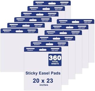 Comix Sticky Easel Pad, 20 x 23 Inches Flip Chart, 30 Sheets/Pad, 12 Pads