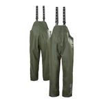 Helly-Hansen Workwear Mandal Waterproof Bib Overalls for Men Made of Durable PVC-Coated Polyester, Breathable and Adjustable, Army Green - 6XL