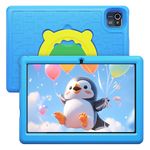 Lville Kids Tablet 10 Inch, Android 13 Kids Tablet 10.1" Display 5000mAh 6GB+64GB Quad Core Processor Kidoz Pre Installed Parental Control Learning Tablet, Wi-Fi Bluetooth Kid-Proof Case, Blue