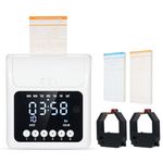 Bisofice S-158 Clocking in machine, Employee Time clock and attendance recorder, includes 100 cards & 2 Ribbons, for Office, Factory, Small Business