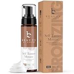 Beauty by Earth Self Tanner Mousse - Fair to Medium Fake Tan Sunless Tanner, Self Tanners Best Sellers, Natural Looking Self Tan, Self Tanning Mousse, Tanning Foam for Use as Body or Face Tanner