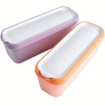 WALL QMER Premium Ice Cream Containers (2 Pack - 1.5 L Each) Reusable Freezer Storage Tubs with Lids for Ice Cream, Sorbet and Gelato!