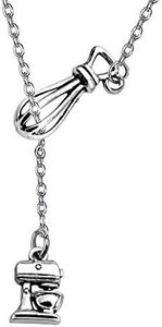 Baker Gift Baker Pendant Necklace Whisk Egg Beater Pendant Charm Baker Gift for Women Mom