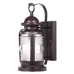 Westinghouse 6230100 Weatherby One-Light Exterior Wall Lantern, Weathered Bronze Finish on Steel with Clear Glass