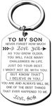 Govind Crafted Son Gifts from Mom To My Son I Love You Keychain Gift for Him Boys Men Inspirational Quote Engraved Pendant Keyring Tags Present for Back To School Birthday Graduation Christmas Anniversary