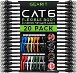 CAT 6 Ethernet Cable 2ft, GearIT 4-Pack (2x Black & 2x Blue) 2 Feet CAT6 RJ45 Snagless UTP Computer LAN Network Ethernet Patch Cable Cord