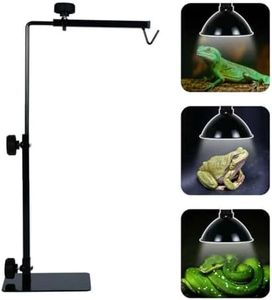 GVWRATW 13-29 inch Reptile Lamp Stand, Adjustable Domes Heat Lamp Metal Bracket Floor Light Holder for Reptile Terrarium Lighting Heating Light and Dome lampshade.