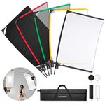 NEEWER SF6090F 5-in-1 Folding Flag Kit for Photography, Reflector, Light Modifier, for Soft, Diffused and Bright Effects, Carry Bag Included