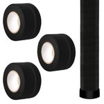 PEUTIER 6pcs Lacrosse Tape for Stick, Cotton Lacrosse Stick Tape 1in and 1/2in Non-Precut Lax Tape Sweat-Absorbent Hockey Tape for Lacrosse Bats Baseball (Black)