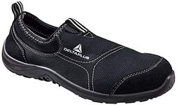 Delta Plus-Miami Mens/Womens Slip On Canvas Safety Steel Toe/Midsole Shoes UK 7 / EU 41 Black