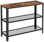 Vasagle Industrial Console Table with 2 Mesh Shelves Rustic Brown and Black