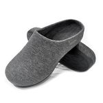 Aitann Men's Orthopedic Clog Slippers With Arch Support, For Plantar Fasciitis Pain Relief, Non-Slip on House Shoes (GREY, UK8, wide)