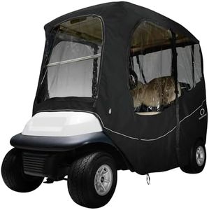 Classic Accessories Fairway Golf Cart Deluxe Enclosure, Black, Short Roof