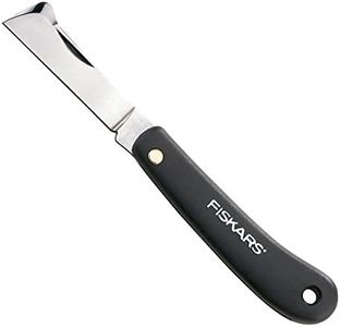 Fiskars Grafting Pen Knife K60, Total Length: 17 cm, Stainless Steel, Black, 1001625