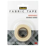 Scotch Removable Fabric Tape, 3/4 in x 180 in, 1-Roll, Removable and Double Sided