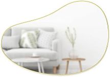 Umbra Hubba Pebble Mirror, Brass, 24"x36"inch