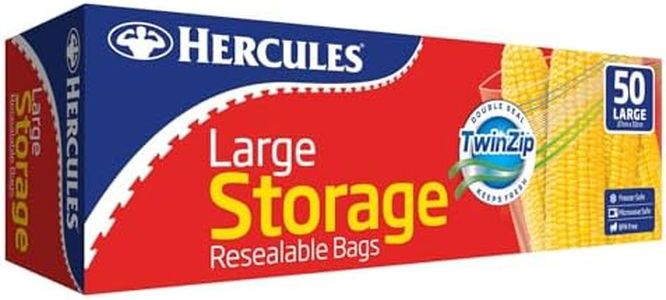 Hercules Twinzip Storage Bags, Large (Pack of 50)