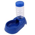 Uxcell Pet Dog Cat Travel Water Drinking Fountain Bowl Bottle, Blue