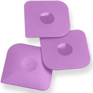 Plastic Pan Dish Pot Food Kitchen Scraper Tool Set, 3 pcs Nylon Plastic Cast Iron Skillet Cleaner Scrubber Scrapper, Kitchen Scraper Non-Scratch (Purple)