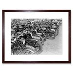 Photo Vintage Transport Old Motorbikes Motorcycles Framed Art Print