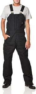 Dickies Men's Duck Insulated Bib Overall, Black, Medium