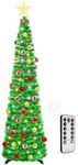 HISFFOG 5 Ft Prelit Tinsel Pop Up C