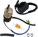 JDLLONG 49040-1055 12v Electric Fuel Pump for Kawasaki Mule 2510 3010 3000 3020 2500 2520 1000 (8mm In/Outlet) with 27034-1053 Fuel Pump Cut Off Relay